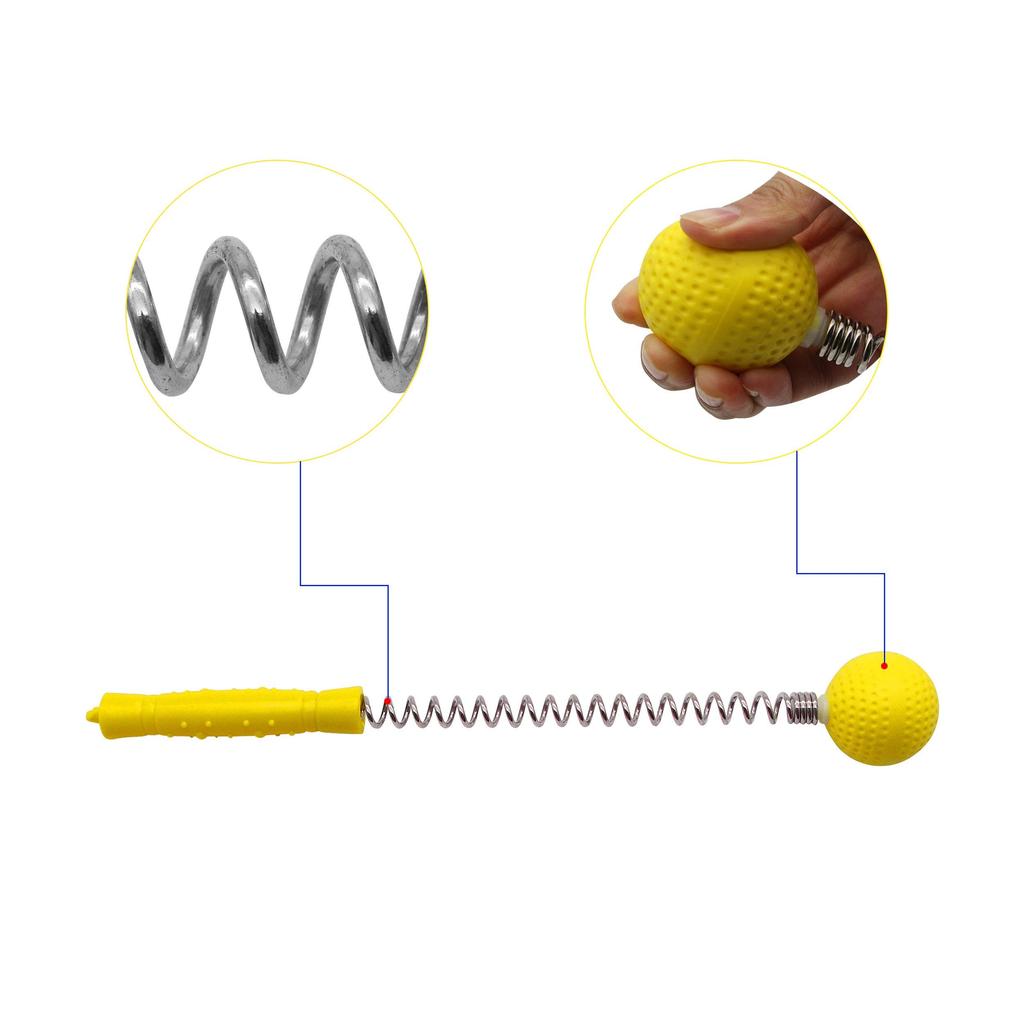 SinLoon Massager Ball Hammer Hammer Stick Manual Beat Golf Ball Massage Back Shoulder Massage Full Body Fatigue Pain Relief (2 Pack) (Yellow)