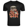 Funny Pug Dog Hipster Drinking Graphic T-Shirt
