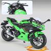 Skala Kawasaki Ninja 400 Motorsykkelmodell med Lyd og Lys Legering Minnemodell Motorsykkel Leketøy for Barn 1/12 Effekter,