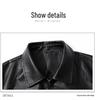 Plus Size Men's Korean Style Lapel PU Leather Jacket - Autumn Collection