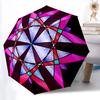 1pc Stained Glass Automatic Open/Close Umbrella - Compact Travel Umbrella, Gift for Birthday, Holiday Yy260106039