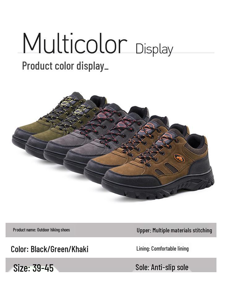 Men's Outdoor Hiking Sneakers - Trendy Autumn Workwear Safety Shoes