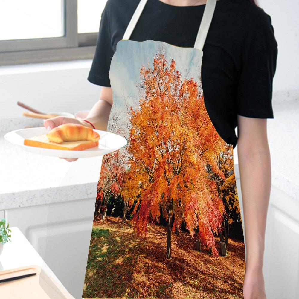 Landskapsmønster Kvinners kjøkkenforkle Babysmekke Hjemmeforkle Hjemmekokk Baking Matlaging Barneforkle