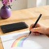 Buntstifte für Kleinkinder 12 Stück Regenbogenfarbene Stifte, mit schwarzem Holzschaft und langlebigen Malzubehör für Kinder, Bleistiftkern, Kunsttraining Skizzieren