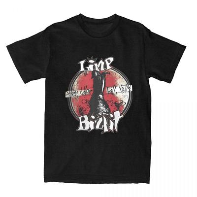 Camisetas de Banda Limp Bizkit para Hombre Camiseta Novedosa de Algodón Puro Cuello Redondo Manga Corta Camisetas Ropa Estampada