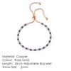 ZHOUYANG Tennis Bracelets For Women Sparking Zircon Jewerlly Rose Gold Color Handmade Friends Gift Cute Jewelry Wholesale H017