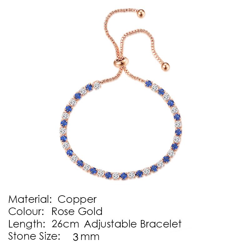 ZHOUYANG Tennis Bracelets For Women Sparking Zircon Jewerlly Rose Gold Color Handmade Friends Gift Cute Jewelry Wholesale H017
