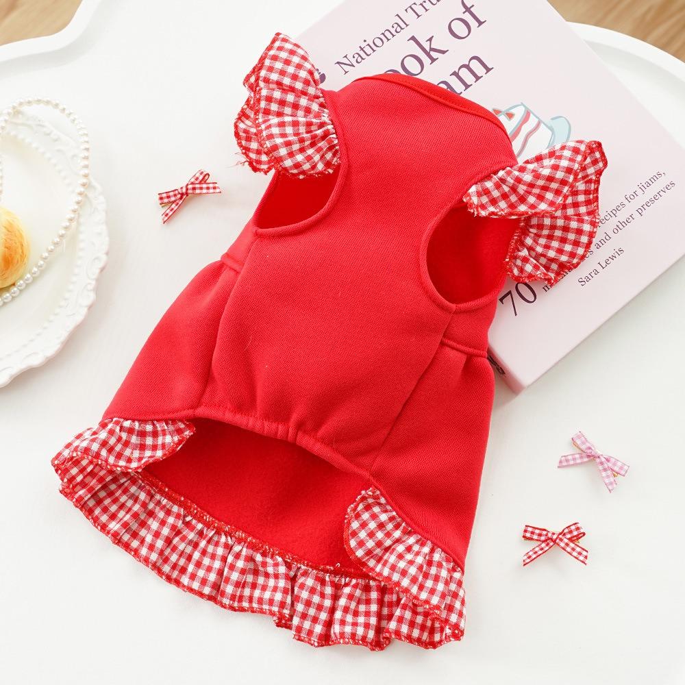 Polyester Zomer Hondensjaal Effen Kleur Huisdier Kleding Trendy Puppy Prinsessenjurk voor Katten Kittens