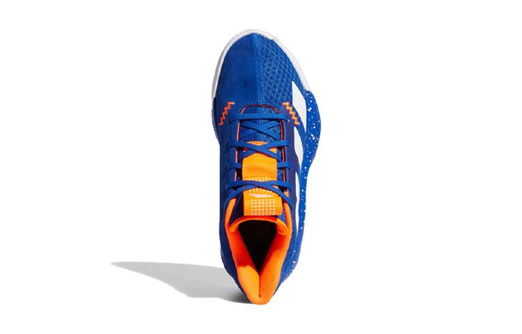 Adidas Pro Next 2019 K Slip Resistant Mid top Children's Basketball Shoes Blue White Orange Kids' EF0856