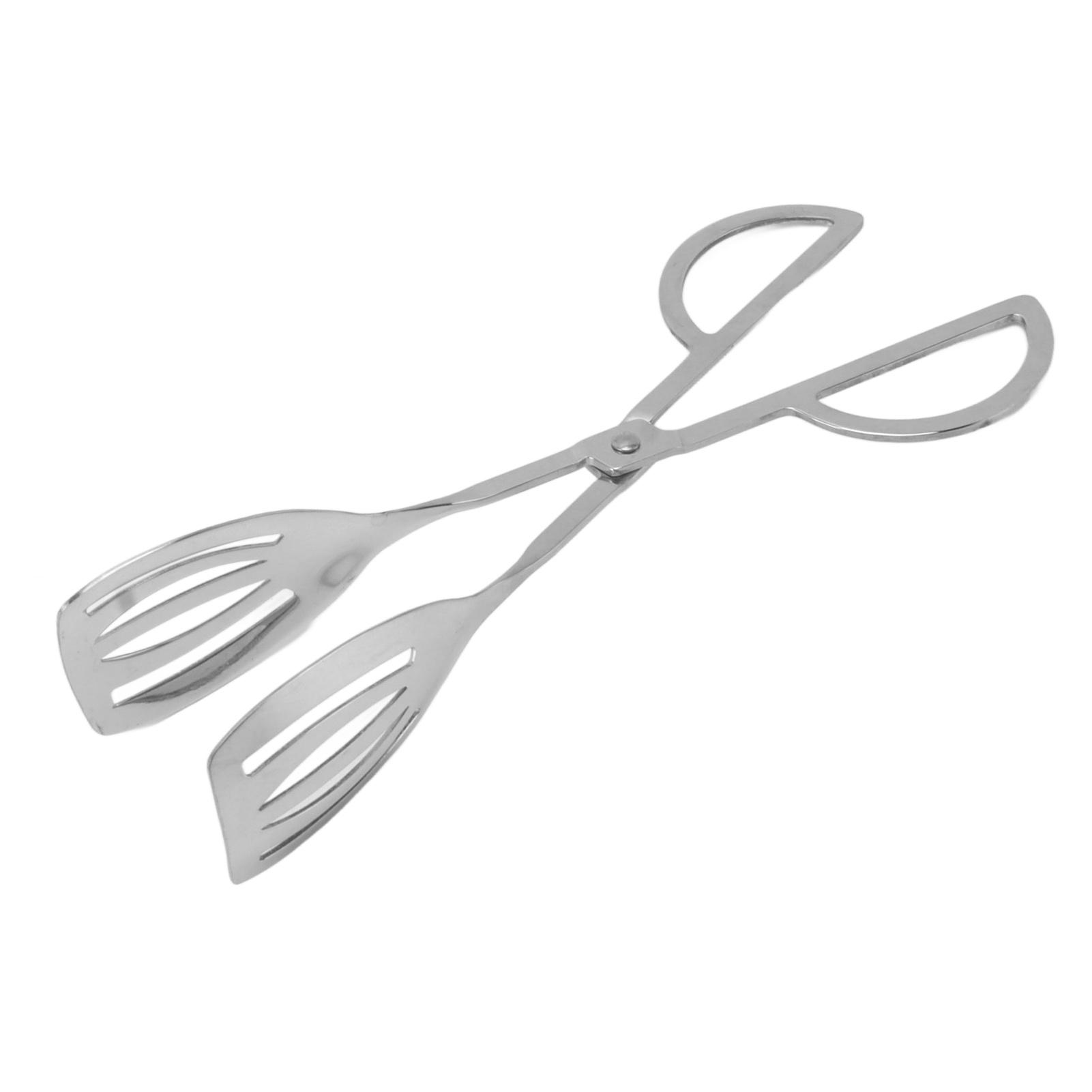 

Serving Tongs 201 Stainless Steel Rust Proof Corrosion Proof Comfortable Grip Food Tongs for Kitchen Four Wire Clip L