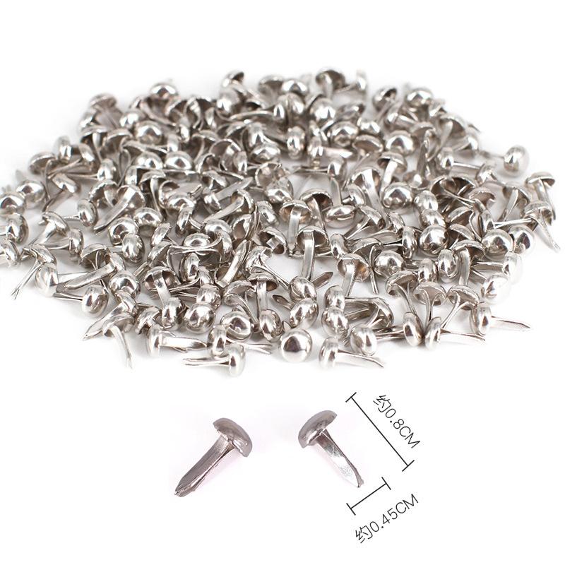 100pcs/Bag Mix Pattern Round Metal Brads DIY Scrapbooking Crafts Accessories For Home Decor Embellishment Fastener Supplies