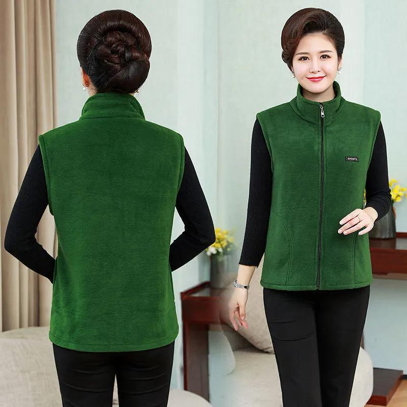 Plus Size Coat for Women's Vest Autumn Sleeveless Vests for Women Jackets Zipper Casual Waistcoat Female