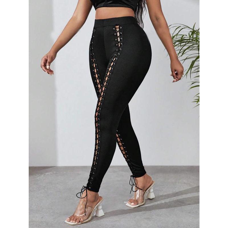 

97688 Slim Leggings with Banded Waist - Slimming Base Layer Pants Extra Large чорний