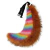 Handmade plush fox tail rainbow beast tail costume comic exhibition large wolf tail cosplay props accessories
