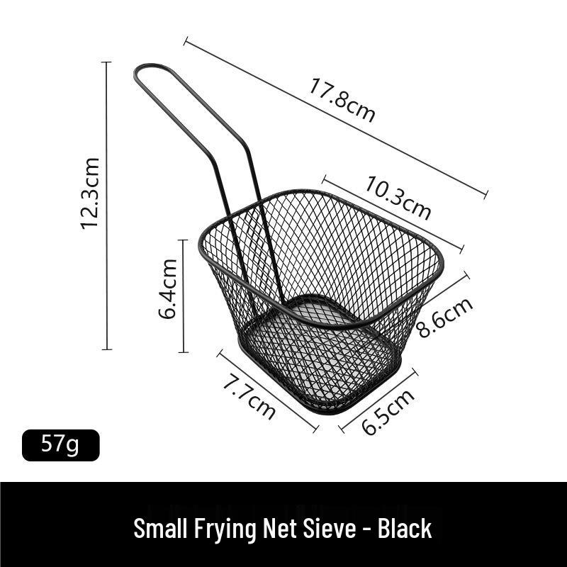 Square Mesh Deep Frying Basket and Filter Screen for French Fries and Chicken Wings