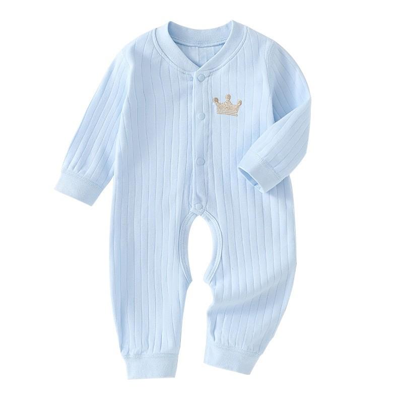 Baby Baumwoll Strampler Langarm Mit Knochenfreiem Design Für Neugeborene Und Säuglinge