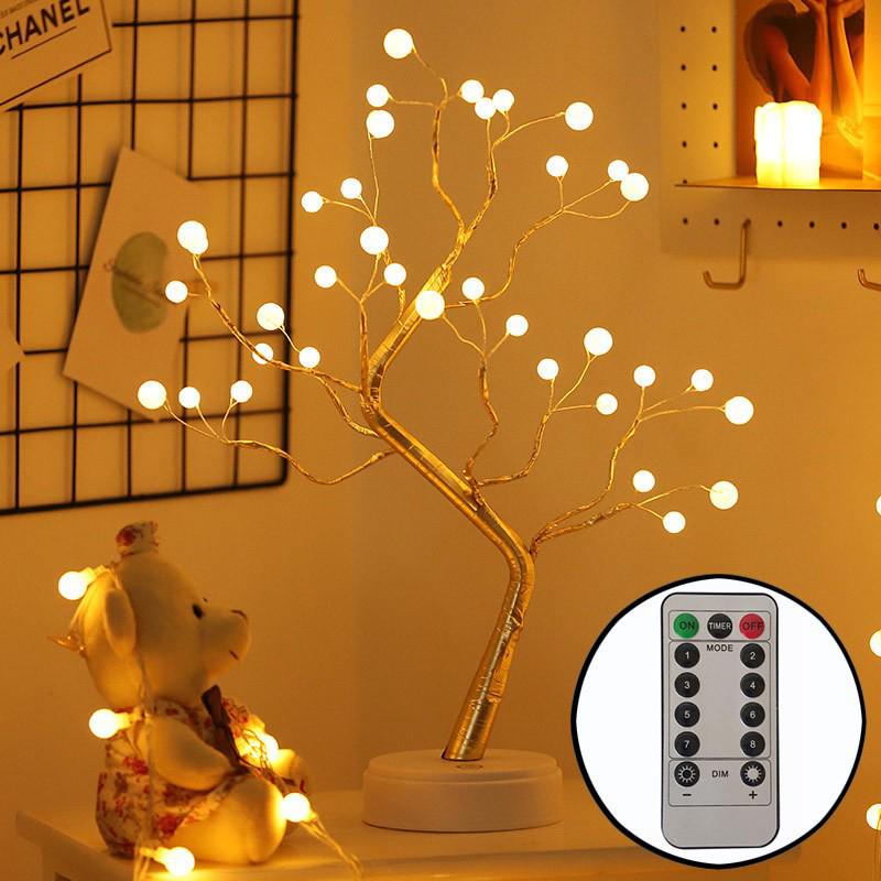 Starry Tree LED Copper Wire String Lights - Touch Switch Night Light