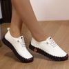 Soft-soled Shoes,Women's Large Size Hand-stitched Lace-up Outer Casual Shoes