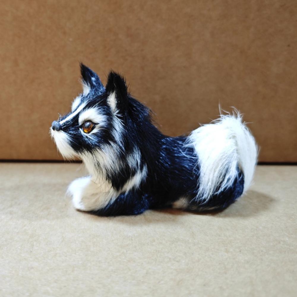 

Плюшевая кукла волчья собака с большим хвостом, привлекательные глаза, набивная плюшевая кукла собаки, украшение, подарок Lying