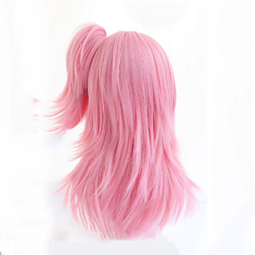 HAIRJOY Synthetic Hair Wig Shugo Chara Hinamori Amu Cosplay Wig Pink Costume Wig with Singel Ponytail for Halloween