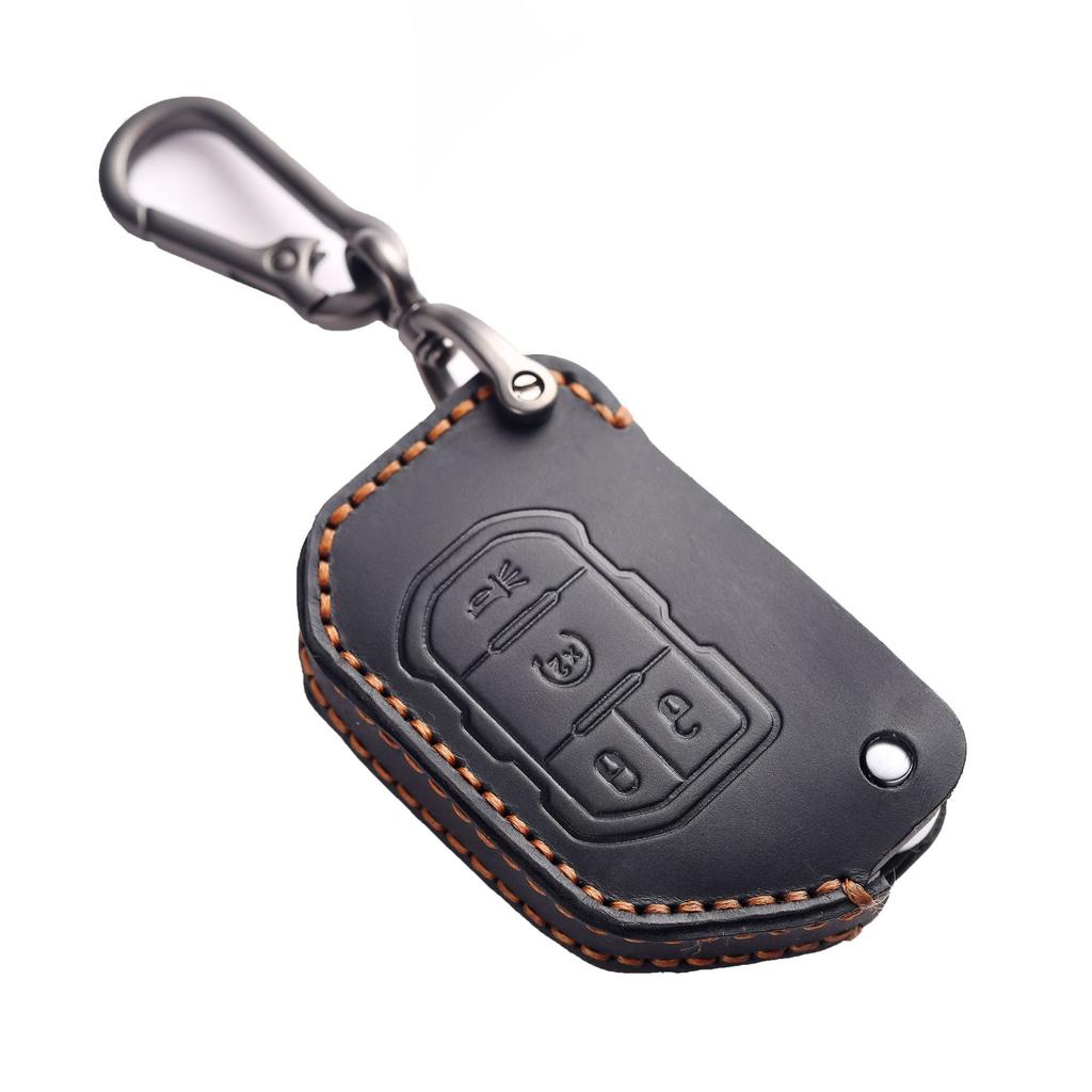 Handmade car key case for Jeep Wrangler JEEP key case Sahara Robin Hood genuine leather key case