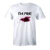 Im Fine Sarkastisches Zombie Slash Unisex T-Shirt Blutende Wunde Halloween Party Vintage Dehnbar Weich Stilvoll Lässig Unisex