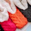 Women's Warm Solid Color Floor Socks Winter Home Non Slip Plush Knitted Coral Fleece Socks Indoor Sleep Soft Thick No Show Socks