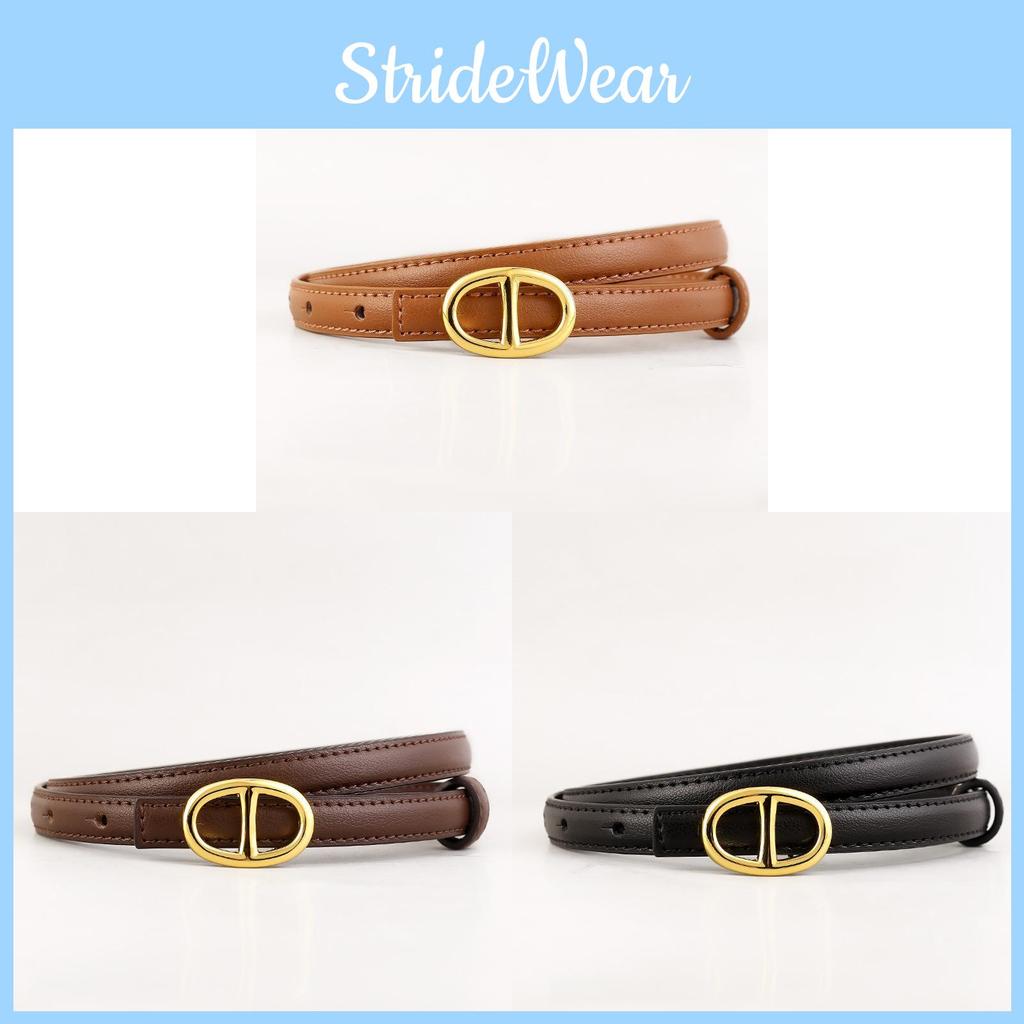 Classic Leather Belt For Women With Pin Buckle Casual Office Accessory For Spring