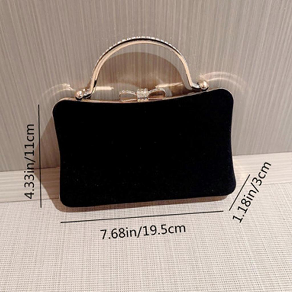 Trendy Party Purse with Detachable Chain Strap Shoulder Bag Handbag Suitable for Formal Occasions Black