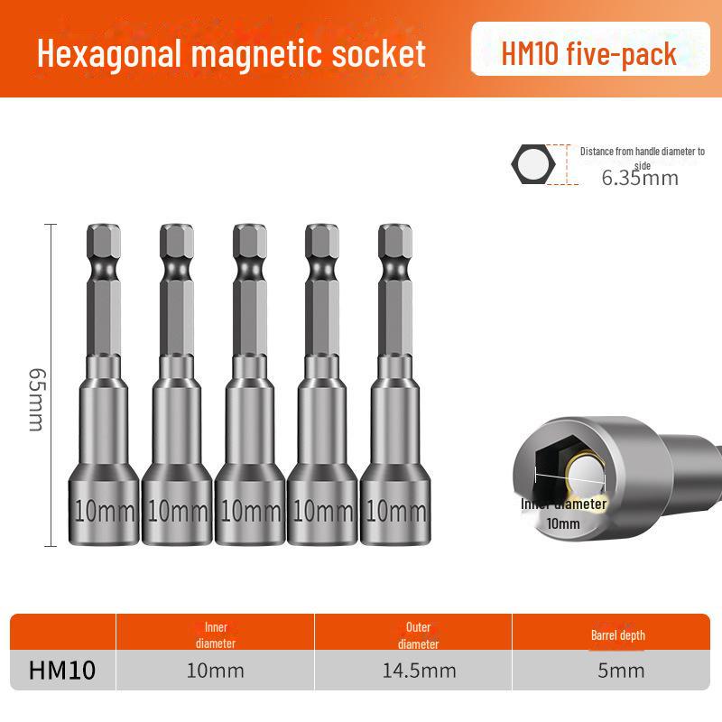 8mm Magnetic Hex Socket Head Drill and Wrench Tool Set