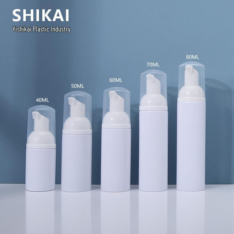 

Белый флакон с дозатором для умывания, нажимного типа (30/50/60 мл) для чистки зубов, умывания лица, снятия макияжа, вспенивания.