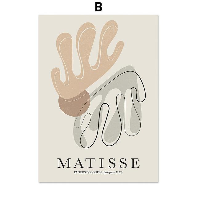 Henri Matisse Black Nude Coral Seaweed Boho Nordic Poster und Drucke Wand Kunst Leinwand Malerei Bilder für Wohnzimmer Dekor