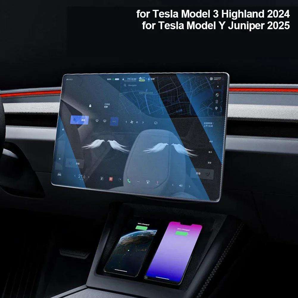 for Tesla Model 3 Highland Model Y Juniper 2025 Tempered Glass Film Protector Rear Center Control Touch Screen Protective Film