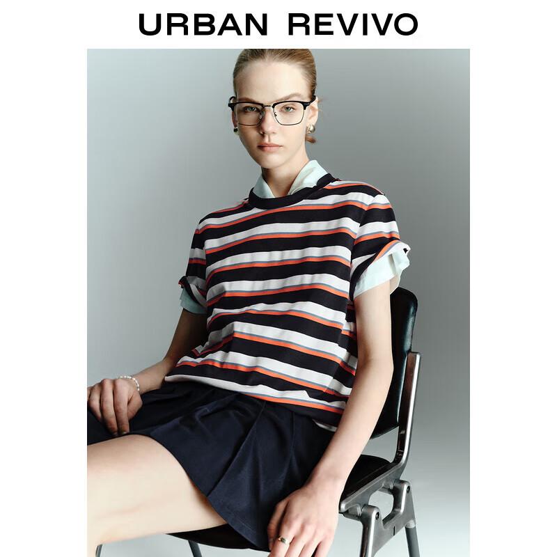 UR Women s Casual Sporty Contrast Stripe T-Shirt S