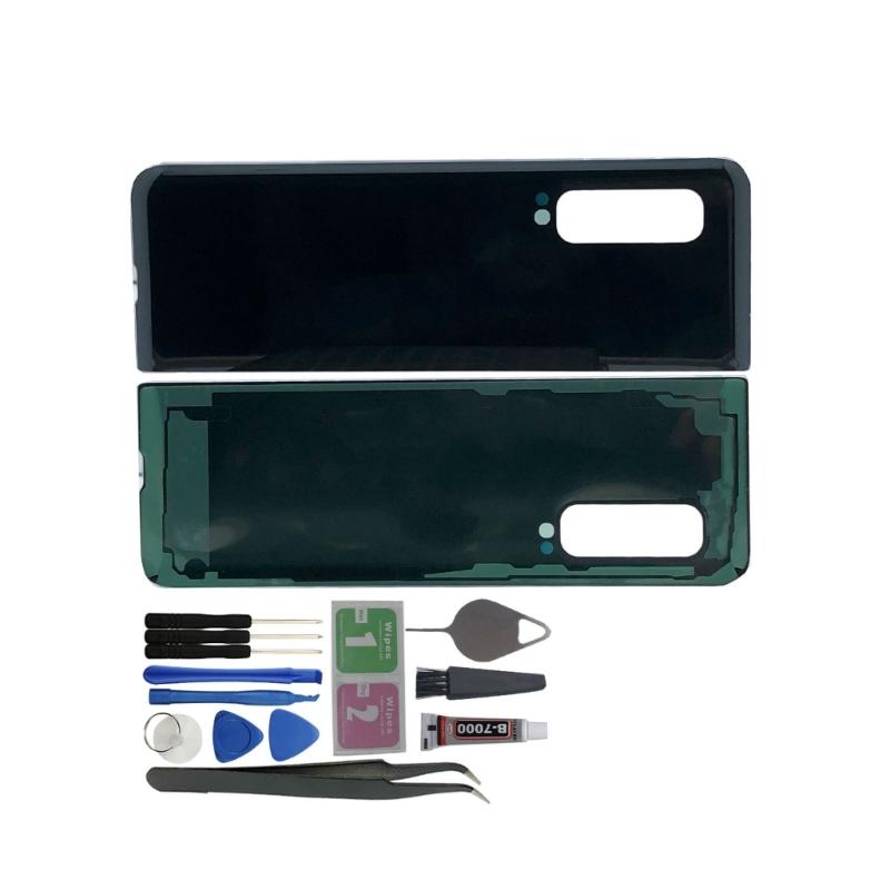 For Z Fold F900 Battery Door Back Cover Replacement (Black,Silver)