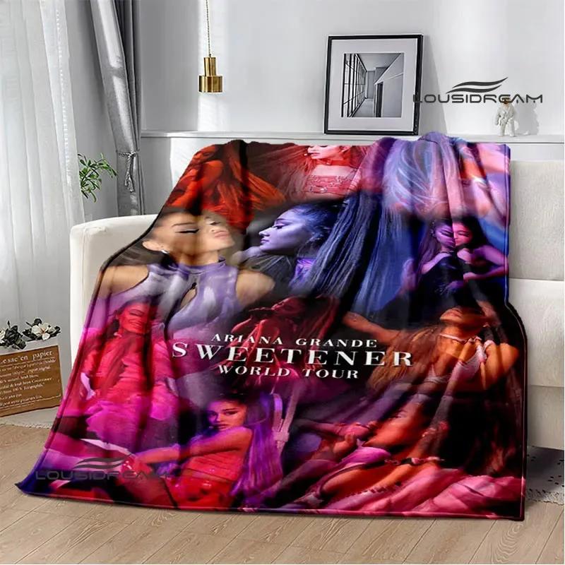 Singer Ariana Grande Printed Blanket Warm Flannel Blankets Soft And Comfortable Home Travel Blanket Bed Linings Birthday Gift