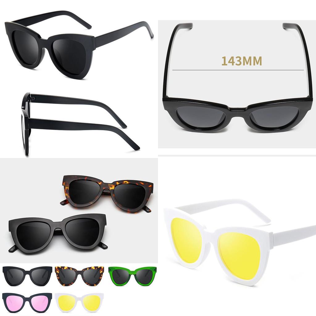 High-quality Women Lady Retro Cat Eye Sunglasses Square Frame Eyeglass Shades