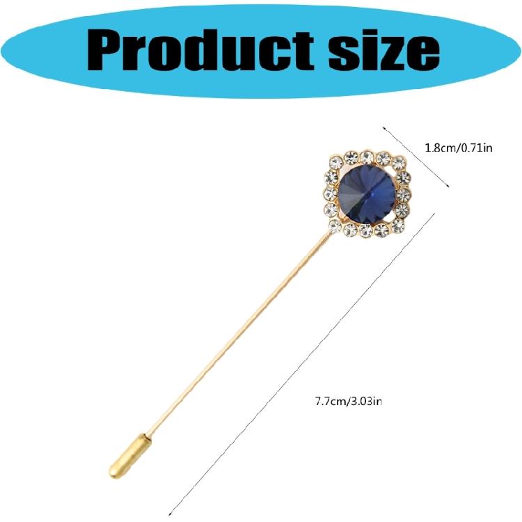 Fashionable Cubic Zirconia Chest Pin Neutral Aesthetic Brooch Corsage Pin Sturdy Clasp Detail For Dresses Coats