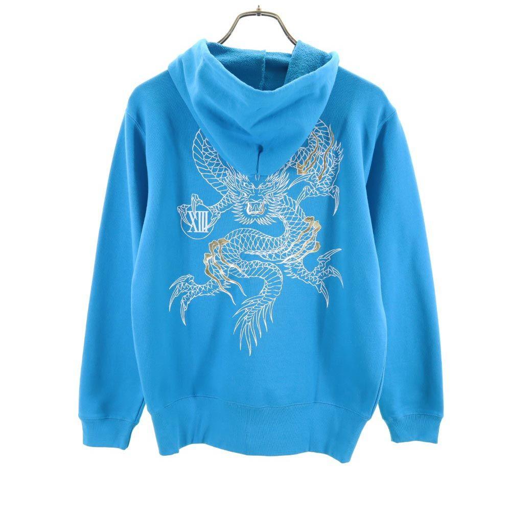 Unused THIRTEENJAPAN Japanese Pattern Long Sleeve Sweat Zip Hoodie 42 Men's Used