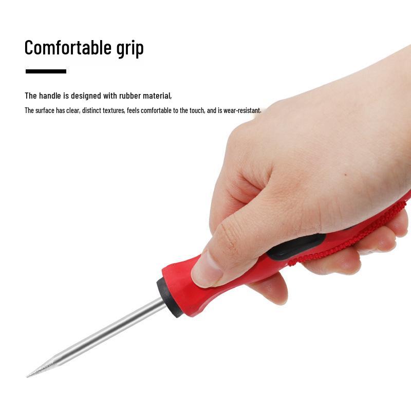 Red Handle Grout Slotting Tool - 1mm Cone Tip for Seam and Floor Gap Cleaning