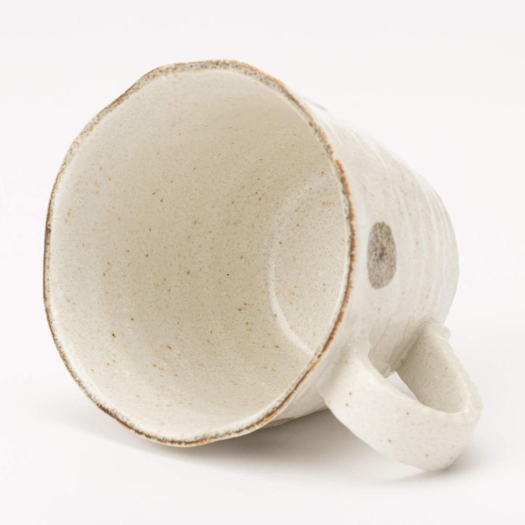 Mino Ware Polka Dot White Karatsu Mug K52017
