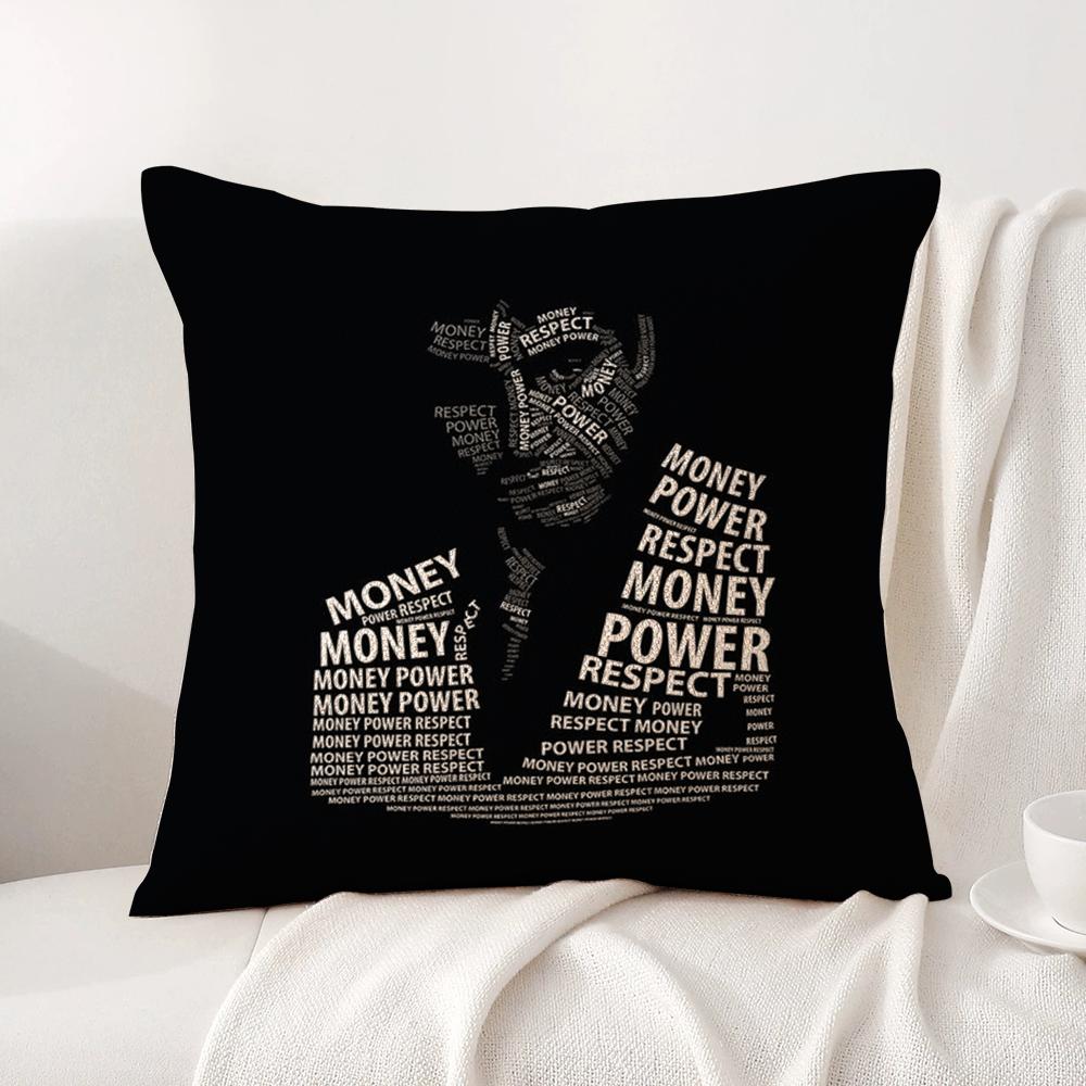 S-Scarface Movie Cushion Cover Summer Coolness Linen Fabric Double-Sided Printing Pillow Case Sofa Home Decor Gift