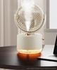 USB-Powered Oscillating Humidifier Fan - Portable Desktop Cooling for Dorms and Offices