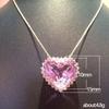 Light Luxury Heart-shaped Zircon Inlaid Pendant Necklace, Suitable for Daily Wear, Valentine's Day Gifts, Birthday Gifts