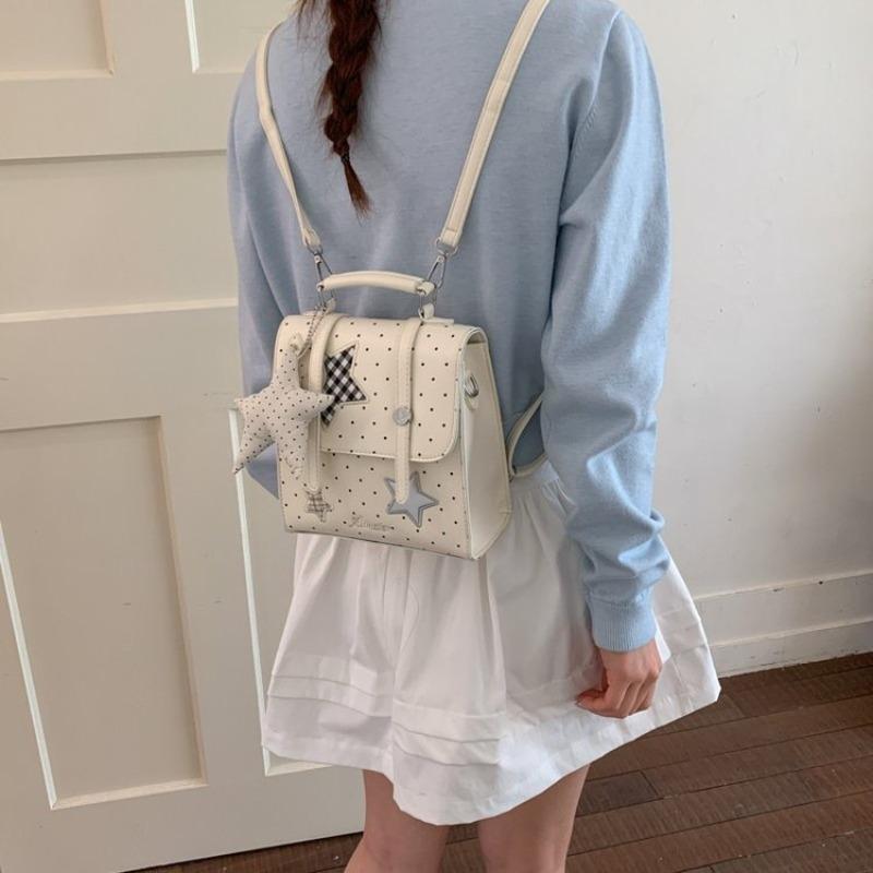 Korean Version Ins Cartoon Star Backpack Bag Female Harajuku Exquisite Student Schoolbag Cute Versatile Portable Backpack