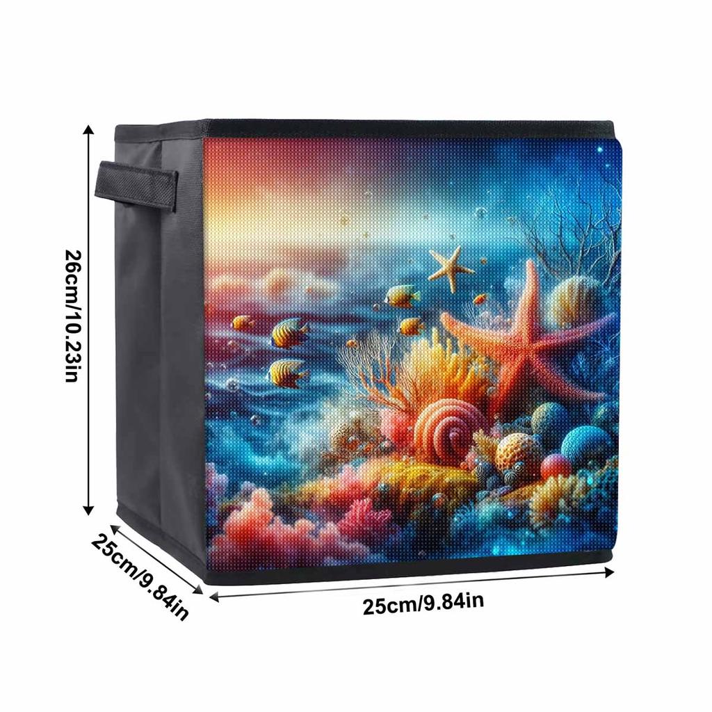Corals and Starfish 5D Diamond Painting Storage Basket Full Round Drill Mosaic Diamond Embroidery Cross Stitch Kits Home Decor Home Decor