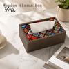 Decorative Wood Box Wooden Tissue Cover, Rectangular Paper Towel Dispenser, Napkin Storage Convenient Holder Organizer for Office Desk Home