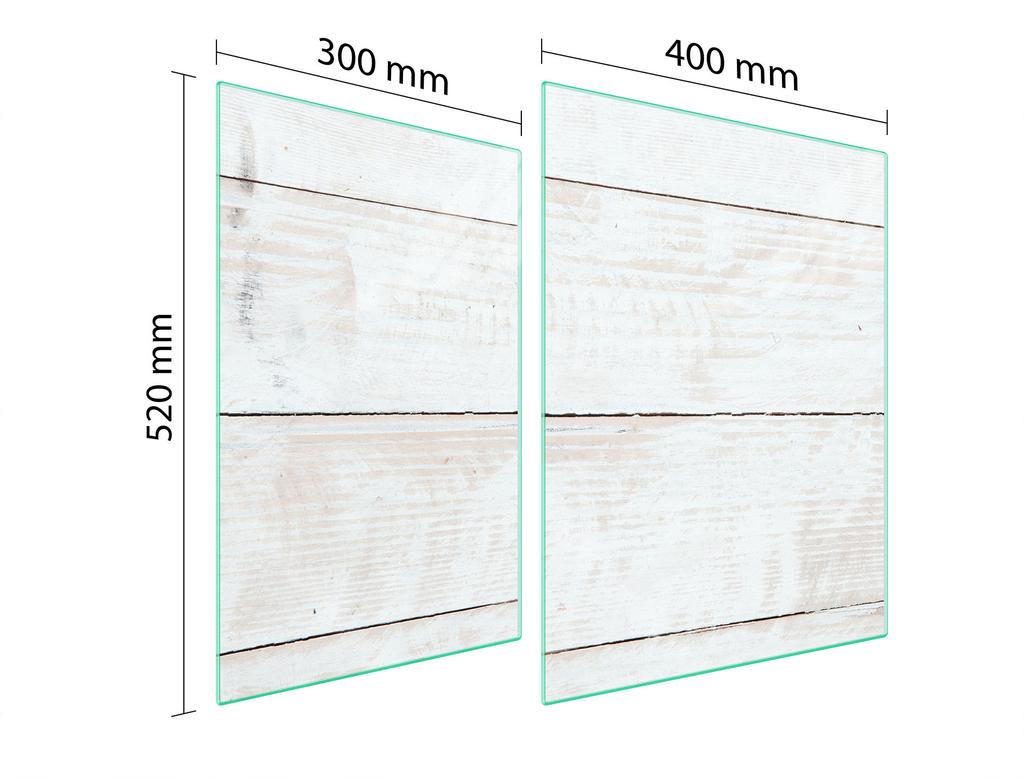 GLAS-KOCHFELDSCHUTZPLATTE 70x52 HOLZ