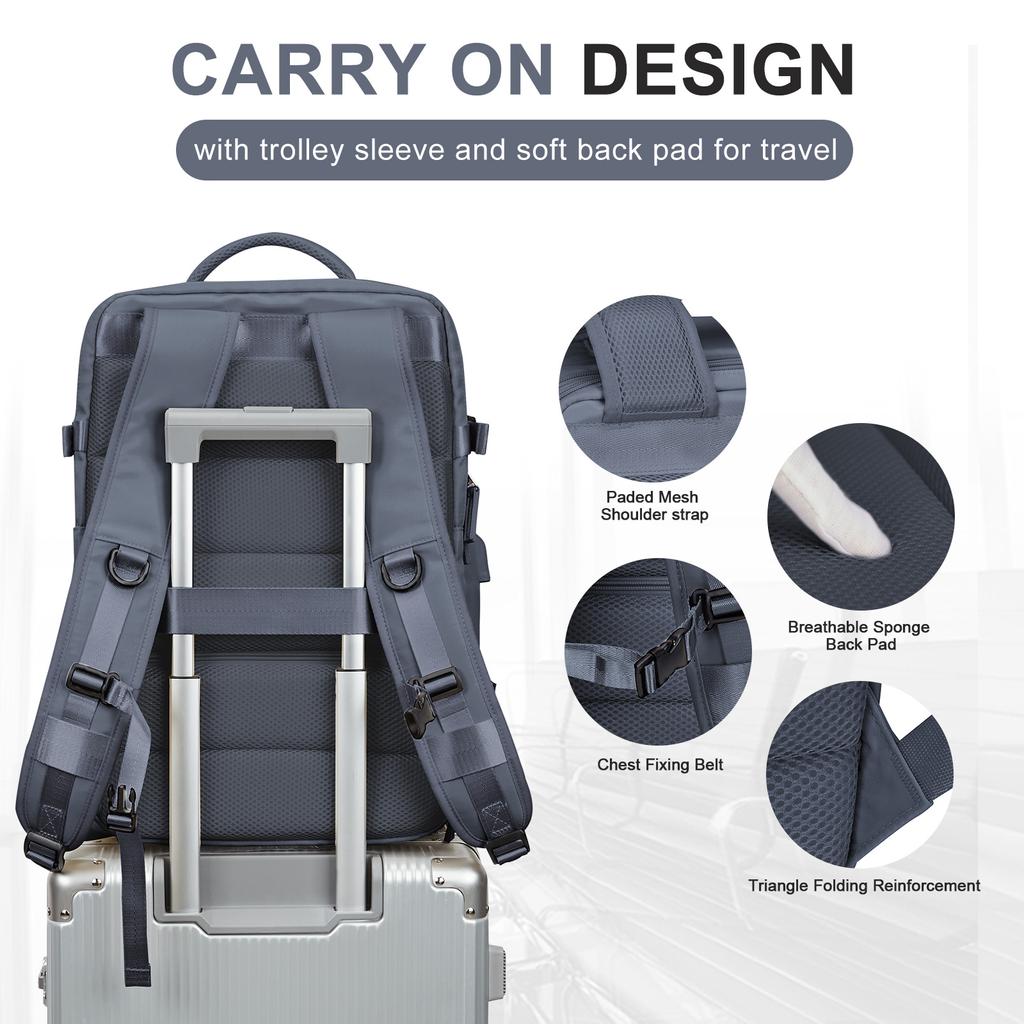 Reise-Laptop-Rucksack für Damen und Herren, College, erweiterbare USB-Tasche, große Kapazität, 17,3 Zoll, wasserdicht, Outdoor-Schuhaufbewahrung, Herrentasche