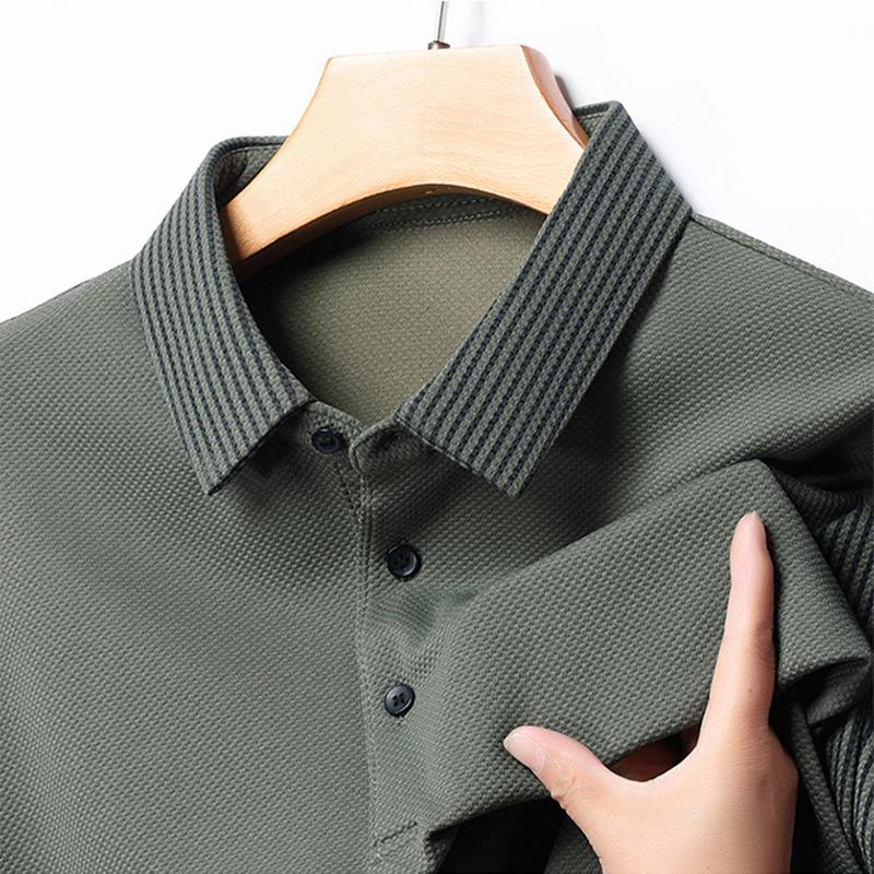 Herren Langarm T-Shirt Lässig Weich Atmungsaktiv Poloshirts Strickpullover